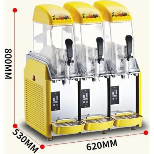 Double Tank Slush Machine 24L Ice Slusher 890W Snow Melting Machine Smoothies Granita Machine Commercial Smoothie Maker