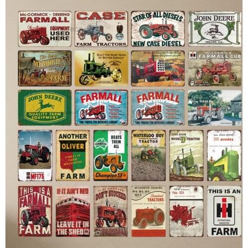 Retro Farmall Metal Sign Tin Standard Tractors Sign Plaque Metal for Vintage Farmhouse Wall Art Decor The Best Memory Metal Sign