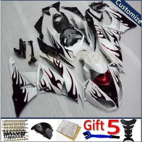 Motorcycle fairing For ZX-6R 2009 2010 2011 2012 ZX636 09 10 11 12 ZX6R Body Kit motor panels Injection mold red flames
