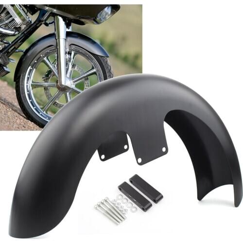 Motorcycle Matte Black 21" Wrap Front Fender For Harley Davidson Touring Street Glide Road Road King Custom Baggers
