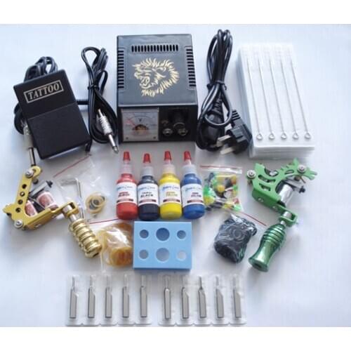 Tattoo starter set lining and shading tattoo machine cosmetic permanent makeup gun kit tattoo tool