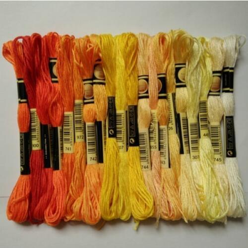 Cxc threads DIY DMC 3740-3787 Embroidery Floss Embroidery Threads 10PCS/lot 8M Cross-stitch kit Cross stitch Floss Kits 11.12