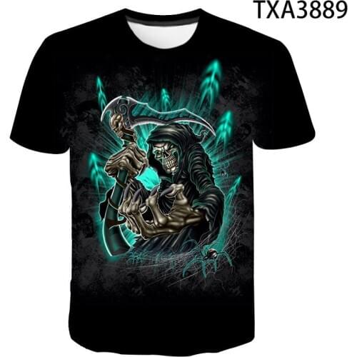 2020 New Summer Short Sleeve T Shirt Skeleton 3D Printed Men Women Children Fashion Streetwear Boy Girl Kids Cool Tops Tee