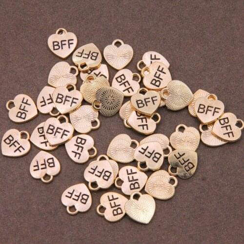 20pcsBff necklace ladies heart-shaped pendant best friend letter necklace accessories fashion couple necklace friendship jewelry