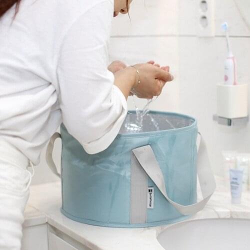 Folding Basin Portable Outdoor Travel Wash Face and Feet Bucket Bag Foot Soak Bath Bucket Foot Bath Spa Save A Space Foldable