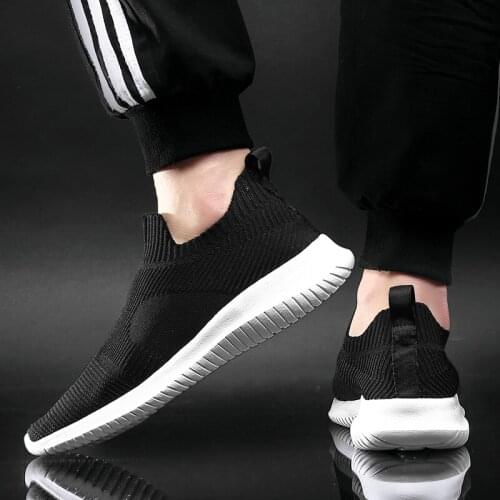 Sale white hot Sneaker breathable mens hombre for solid man slip s Casual Breathable sports shoes 39 gym men black causal Male