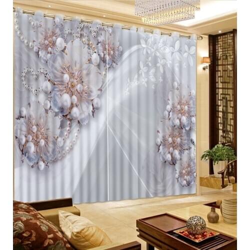 Luxury Blackout 3D Curtains For Living room Bedding room Office fasthion flower curtains