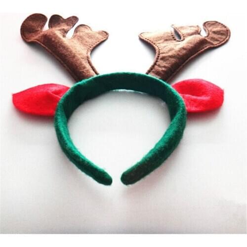 Christmas Head Buckle Tricolor Antlers Headband Holiday Party Birthday Props Christmas Decorations Supplies 1pcs 5ZHH103