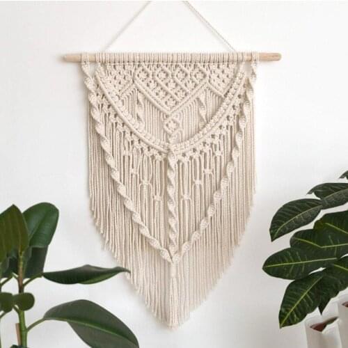 Hand-woven Colour Tapestry Macrame Wall Hanging Art Woven Bohemian Crafts Decoration Gorgeous Tapestry For Home Bedroom 50*70cm