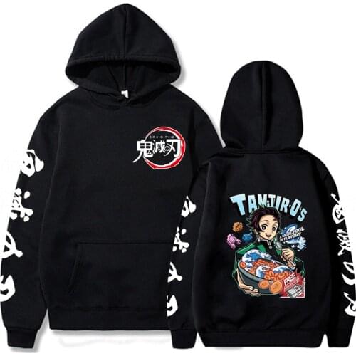 Anime Demon Slayer Hoodies Sweatshirts Harajuku Long Sleeve Pullover Kawaii Couple Clothes
