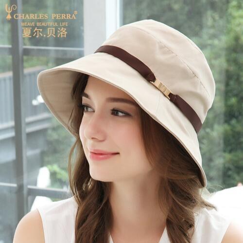 Fisher Hat Womens Summer Holiday Sunscreen Bucket Hats Casual Outdoor Sun Protection Cotton Fishermans Cap Female Caps H6669