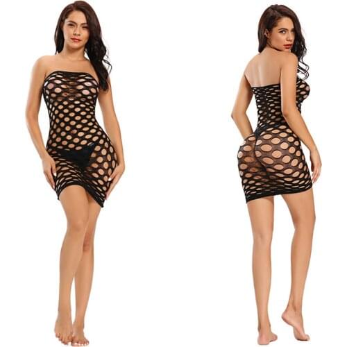 Women Sex Costumes Erotic Lingerie Underwear Elasticity Cotton Sexy Hot Mesh Baby Doll Dress Erotic Costumes Short Skirt Pajamas