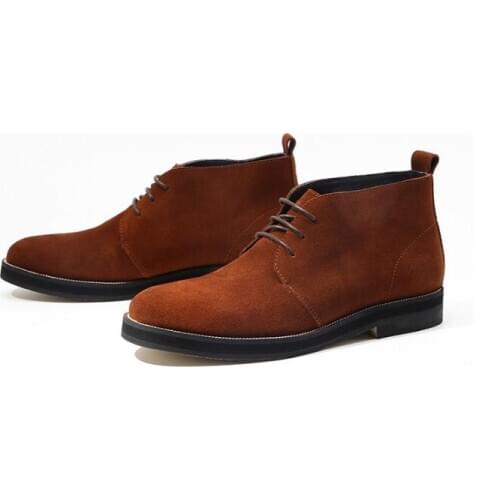 Winter Desert boots Fashion High Quality Men boots Genuine Leather breathable outdoors Ankle Lace up Mens Boots