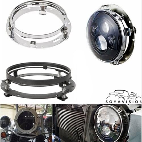 1/2pcs 7inch Round Mounting Bracket Ring 7 inch led Headlight Bracket stainless steel for Motorcycle For Jeep Wrangler JK