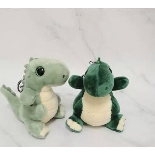 10PCS 10cm Dinosaur Favorite Naughty Decoration Bag Plush Mini Pendant Keychain Doll Ring Toy