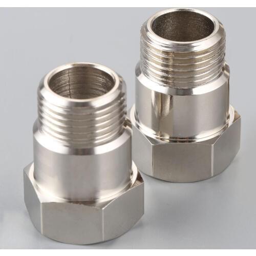 2Pcs Universal Oxygen O2 Sensor Spacer M18 x1.5 Adapter Extension Straight CEL Fix 35mm Exhaust Extender