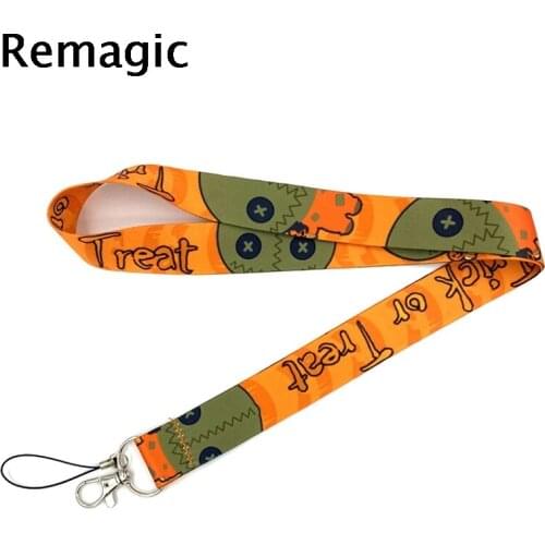 20pcs Halloween Trick or Treat Lanyard for Keys Phone Cool Neck Strap Lanyard for Camera Whistle ID Badge Cute webbings ribbons