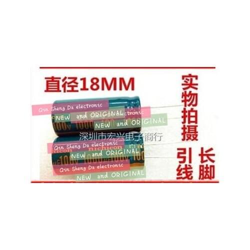 25PCS 100V1000UF 18X35 series of high-frequency low-impedance chemical 1000UF 100V
