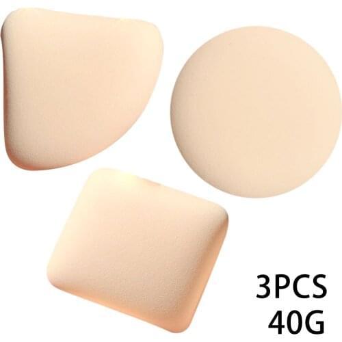 3pcs Makeup Sponge Puff Dry Wet Dual Use Liquid Foundation Smooth Powder Pro Cosmetic Puff Kit Round Square Shape100% brand new