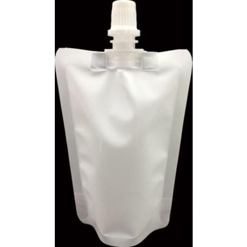 3000Pcs 10*17.5cm 250ml White Empty Stand Up Spout Bag Storage Doypack Spout PE Plastic Packing bags Jelly Juice Pocket SN334