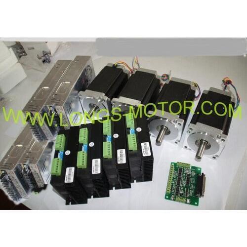 4Axis Nema 34 Stepper Motor 1232OZ-IN & stepper motor driver DM860A & 4pcs power controller board DB25 CNC PLASMA &Mill