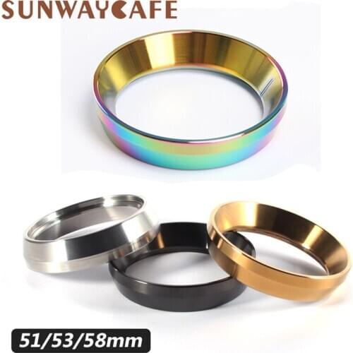 51/53/58mm 304Stainless Steel Intelligent Dosing Ring Brewing Bowl Coffee Powder for Breville Barista Portafilter
