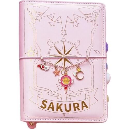 A6 Ring Binder Notebooks Sakura Pink Notebook Planner Journal Agenda Organizer Schedule DIY Personal Diary Book Stationery Gift