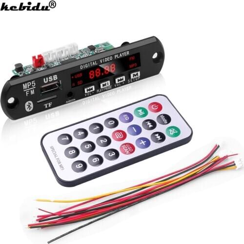 MP3 Module WMA MP5 Decoder Board 5V 12V 1280x720 2-Channel Output Wireless Bluetooth5.0 Audio Module Support e-book USB TF Radio