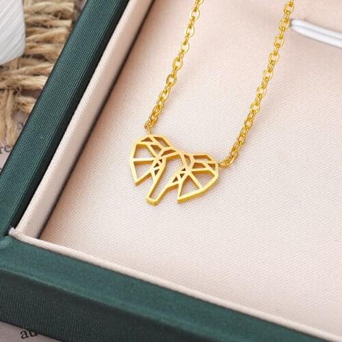 V Attract Lovely Animal Pendant Necklace Elephants Natural Style Jewellery Trendy Popular Women Necklaces 2 Color