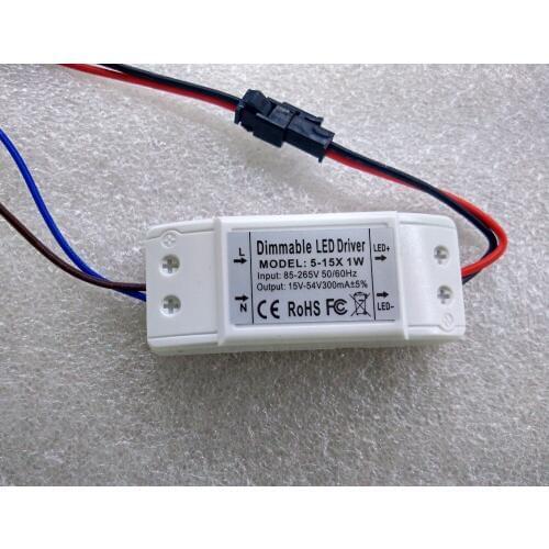 Free shipping 10pcs/lot 5-15x1W dimmable led driver external AC220V or AC110V dimmable led light driver for led lamp