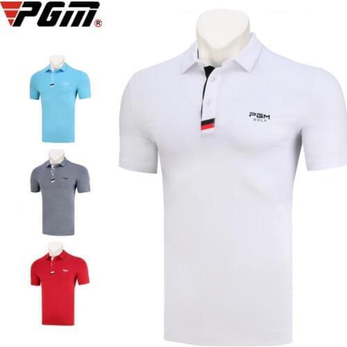 PGM Men Short Sleeve Golf T-Shirt Summer Breathable Muscle Tops Anti-sweat Mens Golf Sportswear Training T-shirts D0773