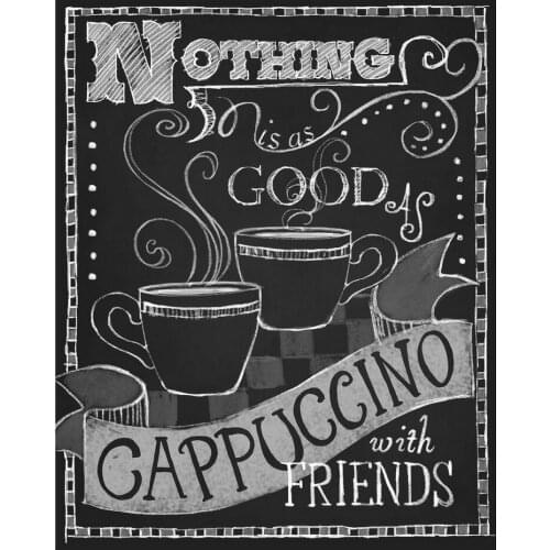 Cappuccino Art print Silk poster Home Wall Decor
