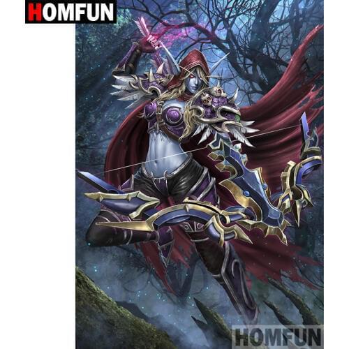 HOMFUN 5D DIY Diamond Painting Full Square/Round Drill "Cartoon warrior" Embroidery Cross Stitch gift Home Decor Gift A09134