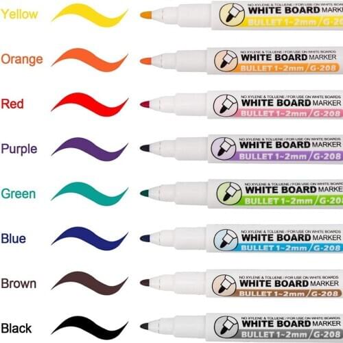8-Count Low-Odor Dry Erase Markers, Ultra Fine Tip, Assorted Colors For Classrooms, Offices And Home Offices, Engaged Students