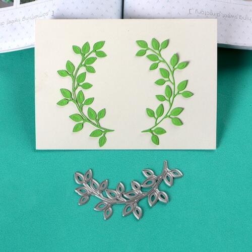 DUOFEN METAL CUTTING DIES leaves branch cutout lace hollow embossing stencil DIY Scrapbook Paper Album paper crafts