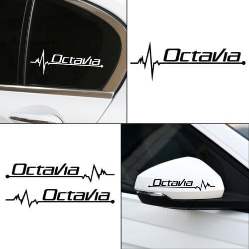 New Heart Car Decal Sticker Styling Windows Door Decoration For skoda octavia fabia superb rapid yeti accessories
