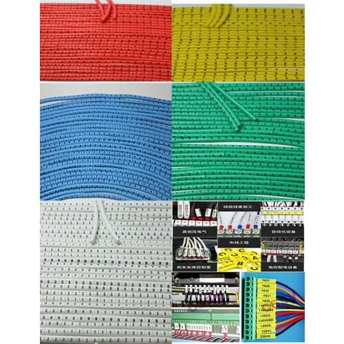 2600PCS PVC cable marker Insulation Tube Electronic Polyolefin Wire Cable Sleeve 26letter kits