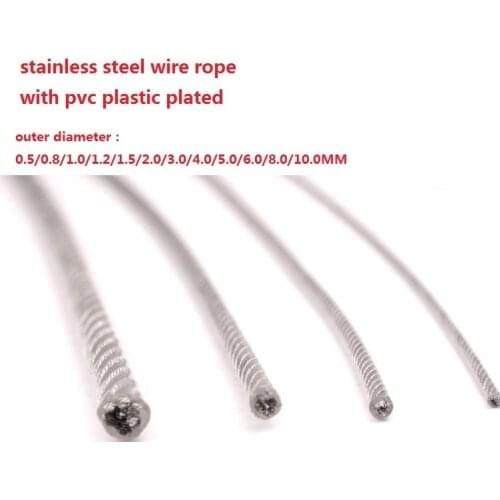 0.5/0.8/1.0/1.2/1.5/2.0/3.0/4.0/5.0/6.0/8.0/10.0MM Diameter Grinding Machine Grinder PVC Coated Stainless Steel Wire Rope Cable