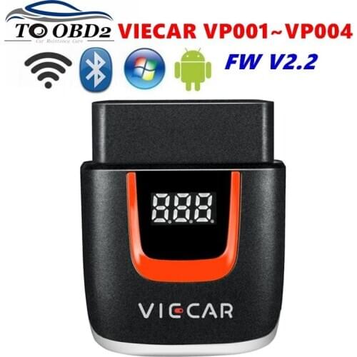 Viecar ELM327 V2.2 PIC18F25K80 Chip VP001 VP002 VP003 VP004 Bluetooth 4.0 /USB/WIFI OBD2 Car Diagnostic Scanner For Android/IOS