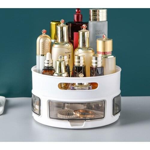 Rotatable Storage Rack Shelf Compartment Box For Kitchen Supplies Bathroom Organizer And Storage Household Bathroom Accessories