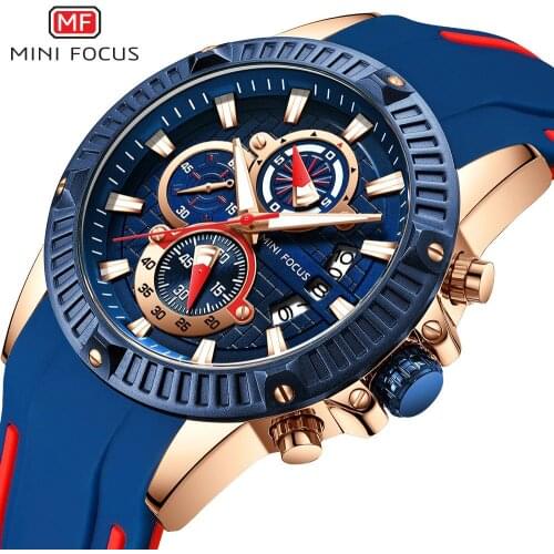MINI FOCUS 0244 G High Quality Quartz Watches Men Wrist Digital Japan Movement Waterproof Alloy Analog Watch Relogio Masculino