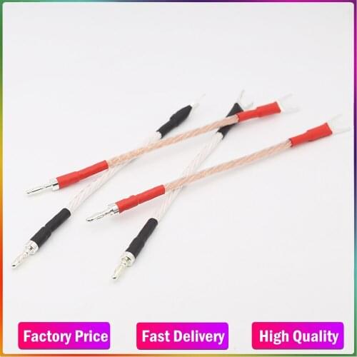 High Quality Audiocrast JUMPER LINKS Performance Speaker Cable 4 x 20cm Banana Plugs - Spades