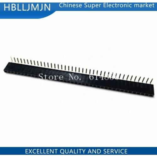 10pcs 1x40 Pin 2.54mm Right Angle Single Row Female Pin Header Connector