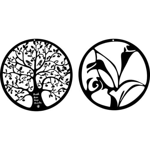 3D Round Wall Hanging Sculpture Decoration 60cm Tree Of Life Iron Art Home Room Hanging Ornament Iron Tree Wall Decoration