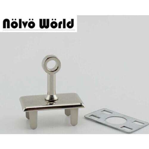 50pcs/lot 32X20X16mm Short Bolt Gold Silver Color Hanger Sole Plate for purse bags straps metal,Alloy Locks Sole Plates