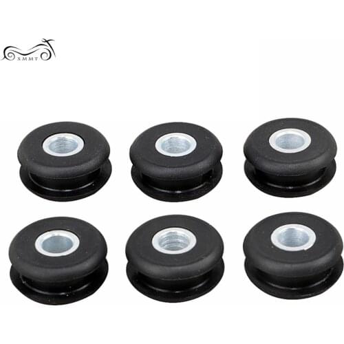 6Pcs Black Gas Tank Mounts For Harley Mounts Rubber Grommets Softail Models 1984/1999 FXWG 1985/1986