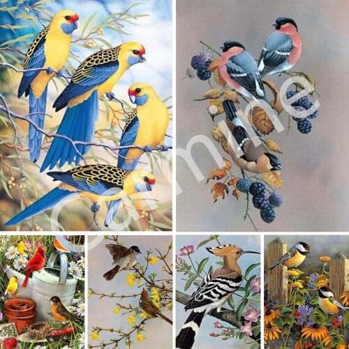 5D Diamond Birds Kit Painting DIY Animal Cross Stitch Homemade Wall Art Embroidery Full Round&Square Drill Home Decoration Gift