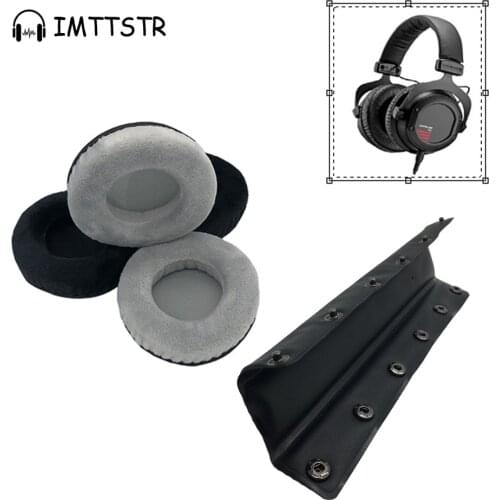 Velvet Replacement Parts for Beyerdynamic Custom One Pro Headset Ear Pads Earmuff Cover Cushion Cups Bumper Headband Sleeve