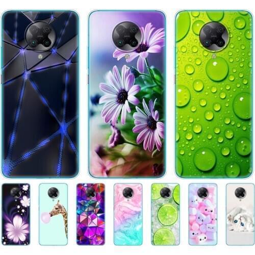 For Xiaomi POCO F2 Pro Case 6.67" Soft Silicon Tpu Cover For Xiaomi POCO F2Pro Phone Back Shell POCOF2Pro Bumper Funda Cat Fower