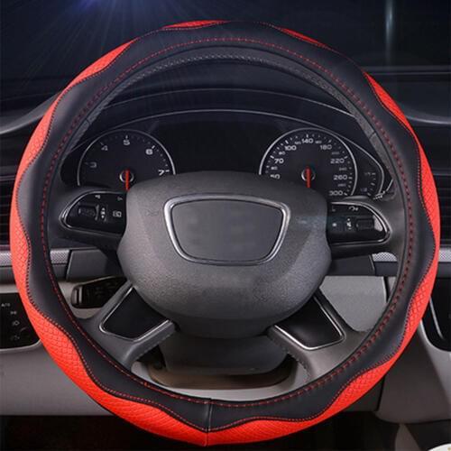 FORAUTO 1PC Car Steering Wheel Cover Microfiber Leather DIY Anti-Slip Sreering-wheel Covers 4 Colors Car Accessories